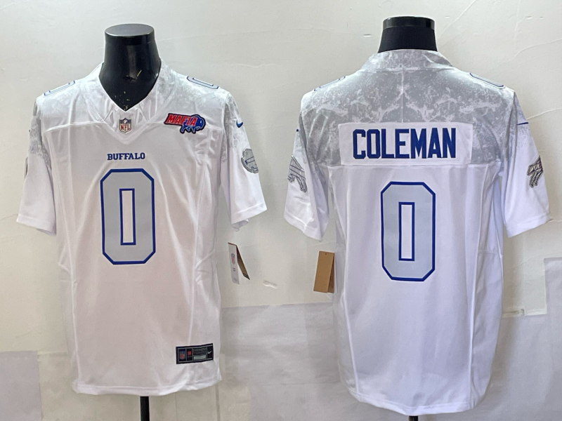 Men Buffalo Bills #0 Coleman Nike White 2025 Rivalries Collection Limited NFL Jersey 007->buffalo bills->NFL Jersey